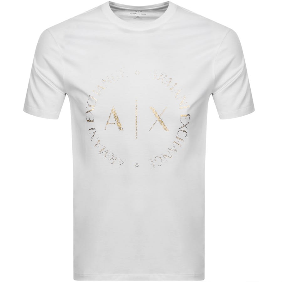 Alternative Image for ProductArmani Exchange Crew Neck Logo T Shirt White1